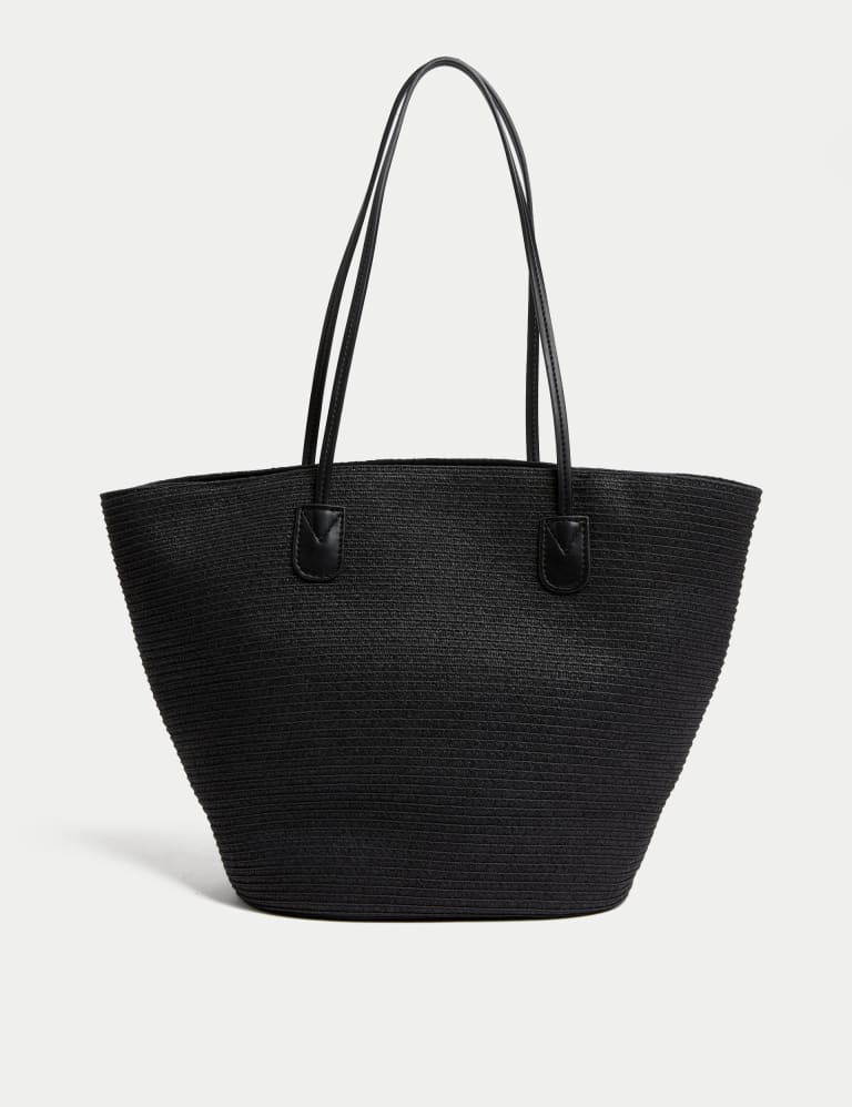 Straw Striped Tote Bag | M&S Collection | M&S