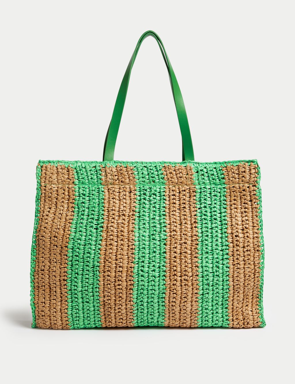Straw Striped Tote Bag 1 of 5