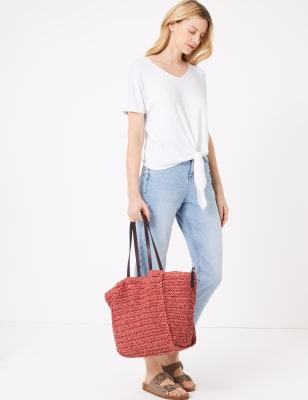 Straw Tote Bag M S Collection M S