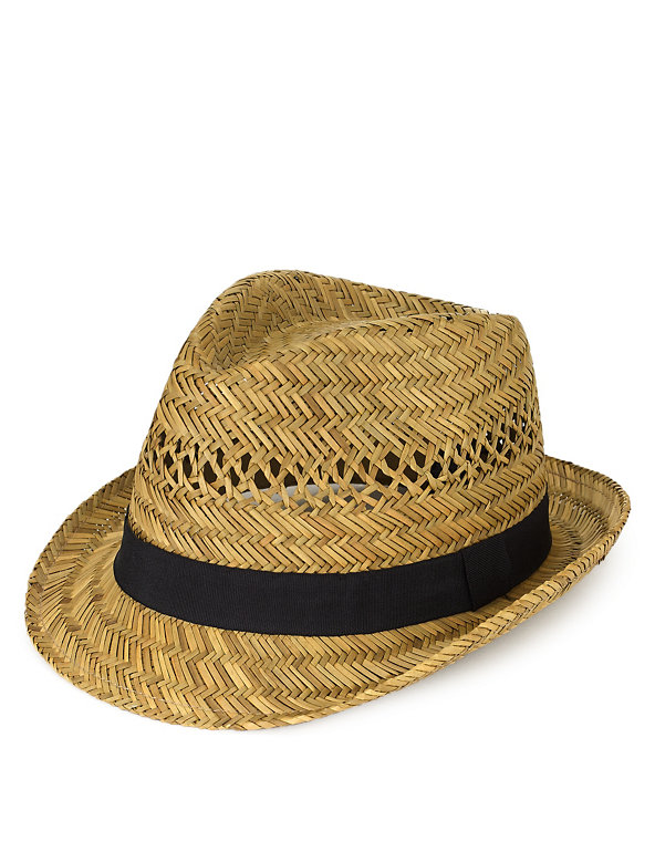 Straw Trilby Hat Image 1 of 1