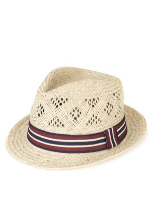 Straw Trilby Hat Image 1 of 1