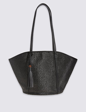 Straw Winged Tote Bag Image 2 of 5