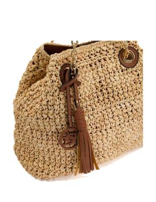 Straw Woven Shoulder Bag | Dune London | M&S