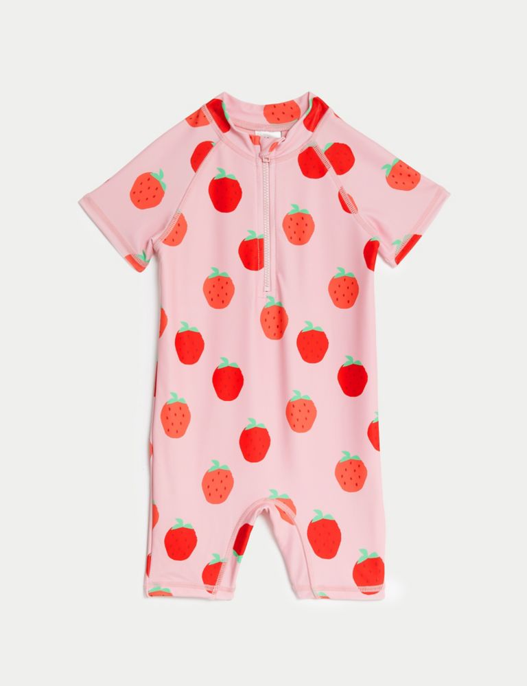 Strawberry Print All In One (0-3 Yrs) 1 of 3