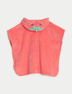 Strawberry Towelling Poncho (0-3 Yrs) Image 2 of 3