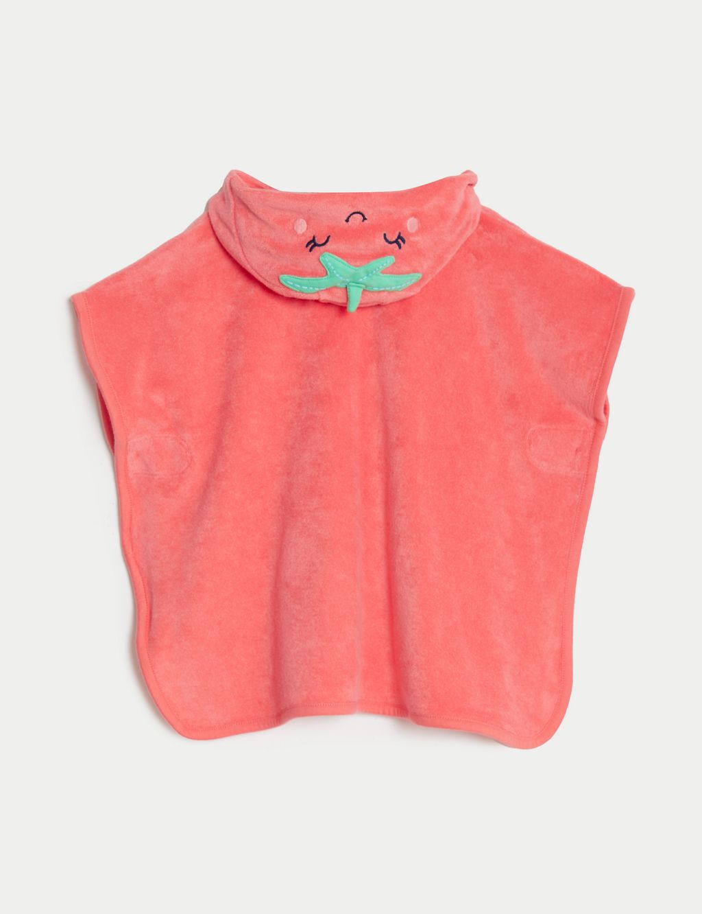 Strawberry Towelling Poncho (0-3 Yrs) 1 of 3