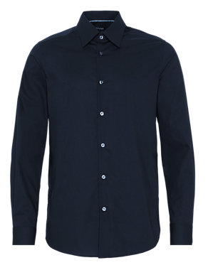 Stretch Cotton Classic Collar Shirt Image 2 of 6