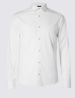 Stretch Cotton Long Sleeve Shirt Image 2 of 5