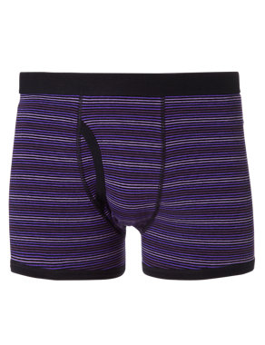 Stretch Cotton Ombre Striped Trunks Image 2 of 4