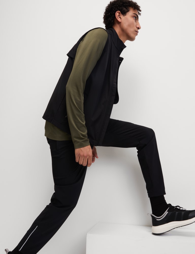 Buy Solid Jogger Pants with Zipper Pockets and Drawstring Closure