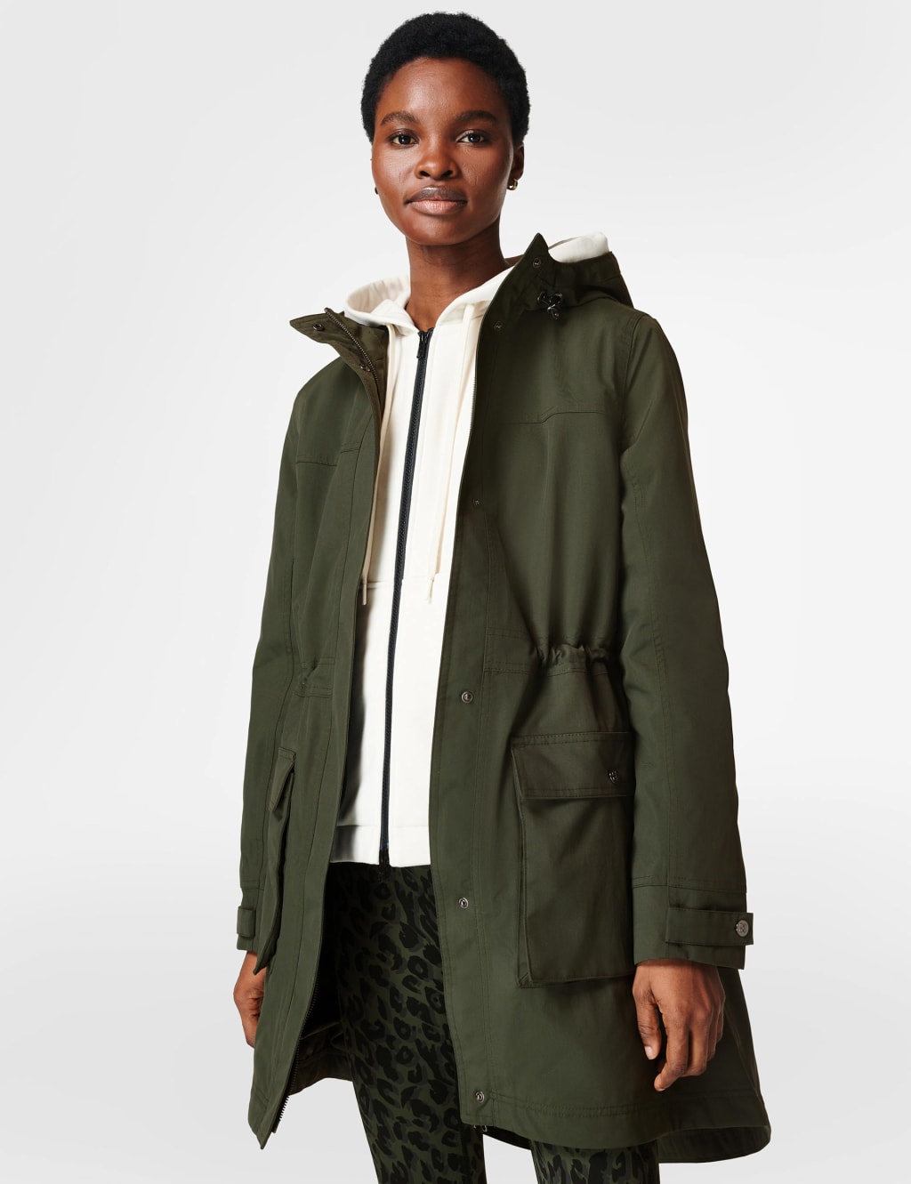 Ladies longline parka store