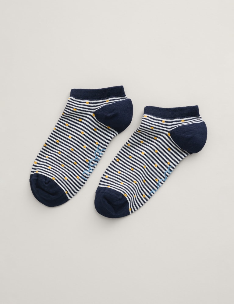 Striped Polka Dot Trainer Socks Seasalt Cornwall M S