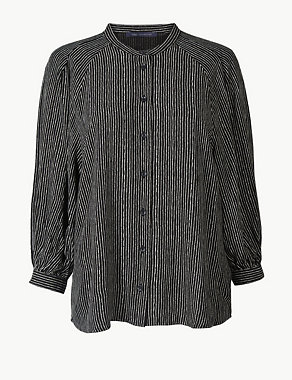 Striped 3/4 Sleeve Blouse Image 2 of 4