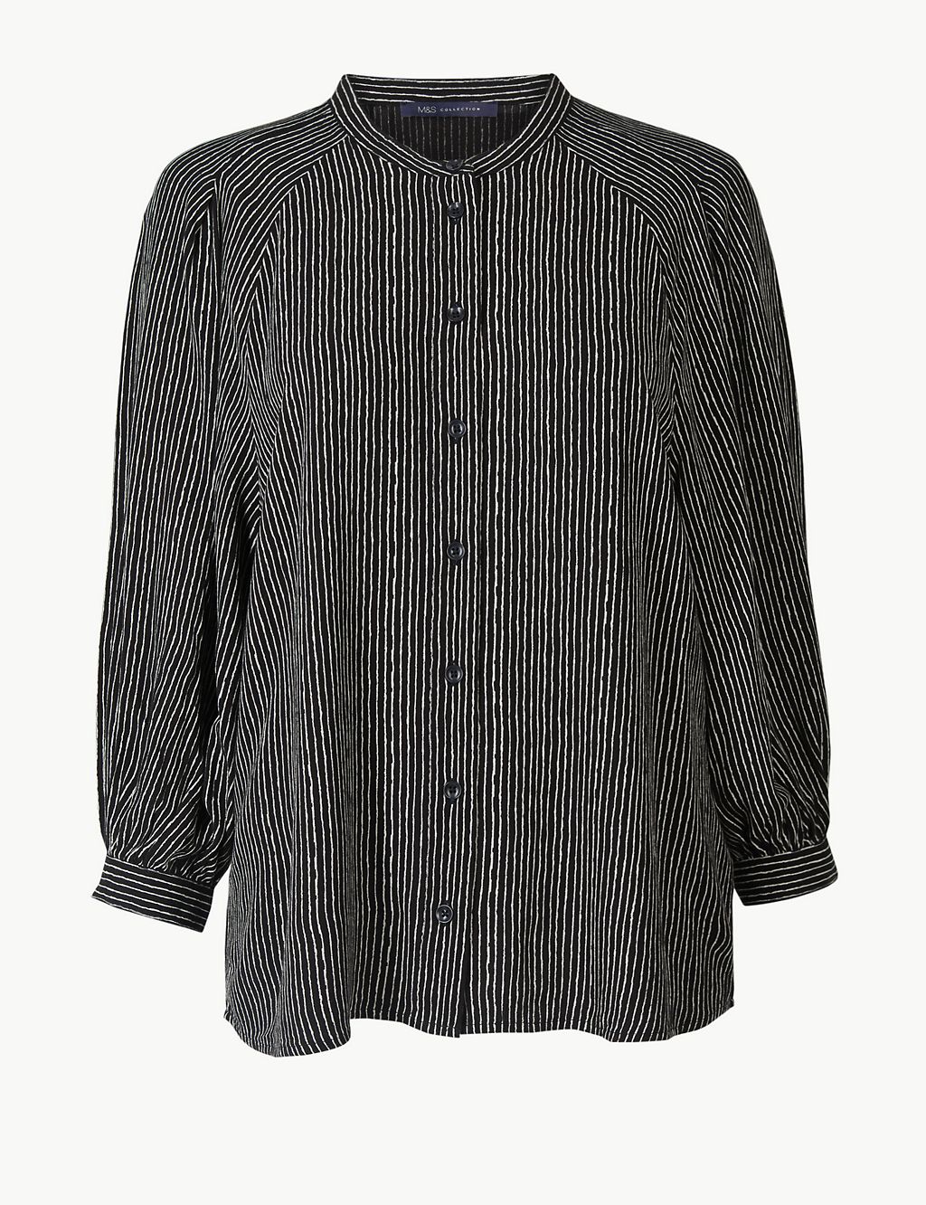 Striped 3/4 Sleeve Blouse 1 of 4