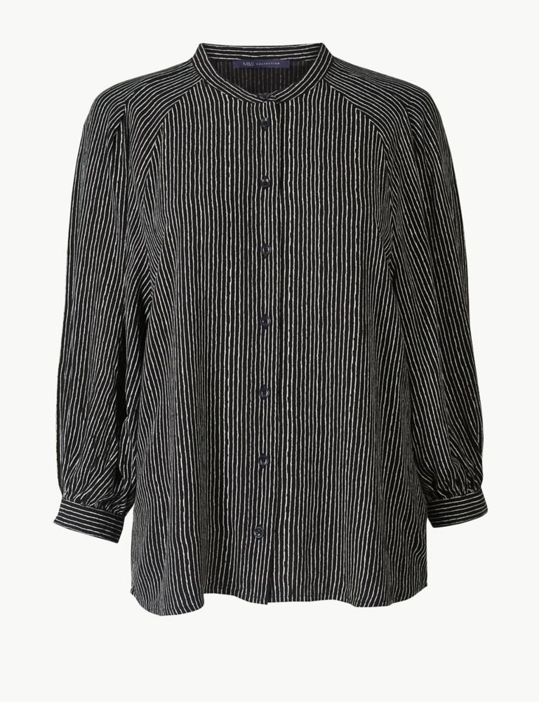 Striped 3/4 Sleeve Blouse 2 of 4