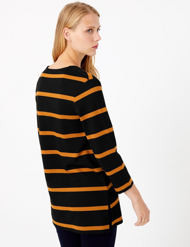 Striped 3/4 Sleeve Tunic 4 of 4