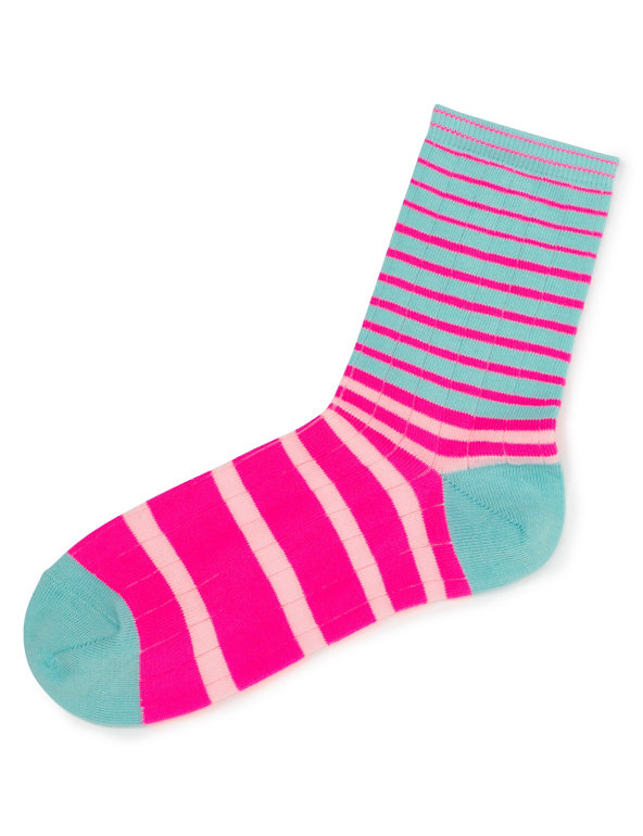 Striped Ankle High Socks Image 1 of 1