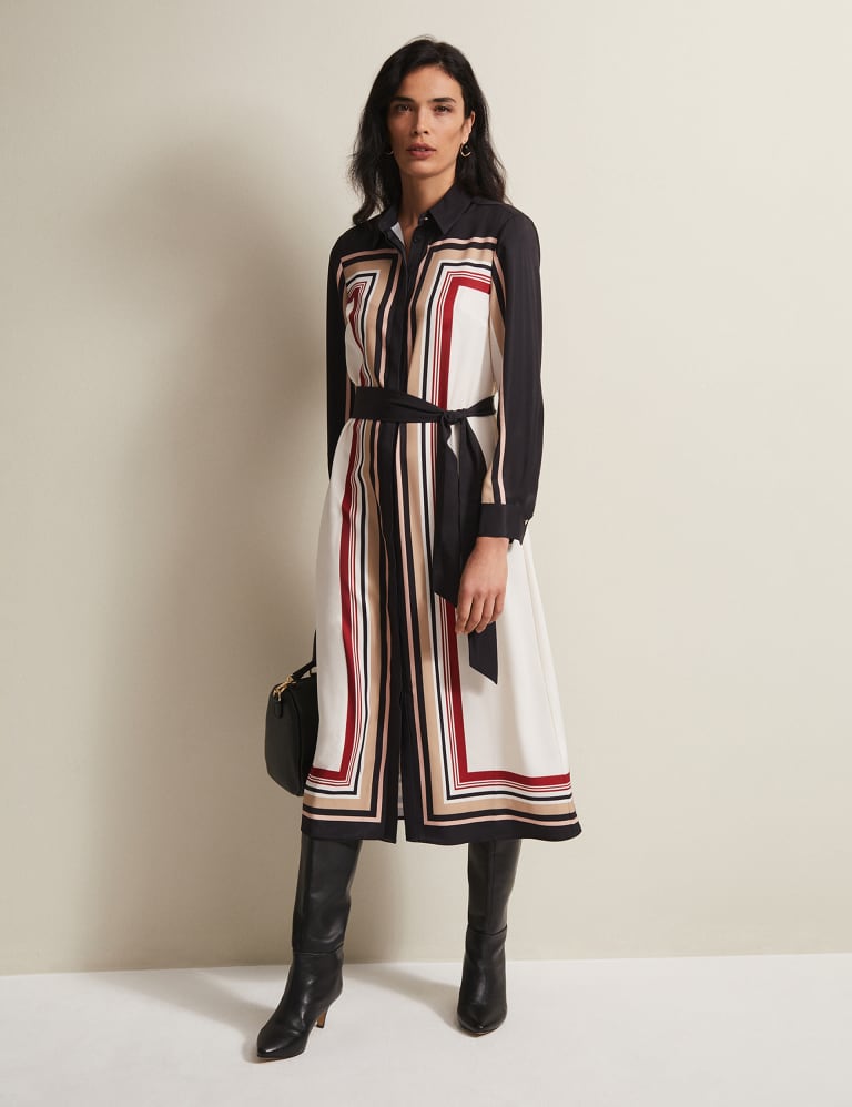 Belted straight fit shirt dress hotsell