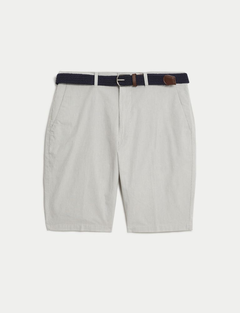 Striped Belted Stretch Chino Shorts 3 of 7