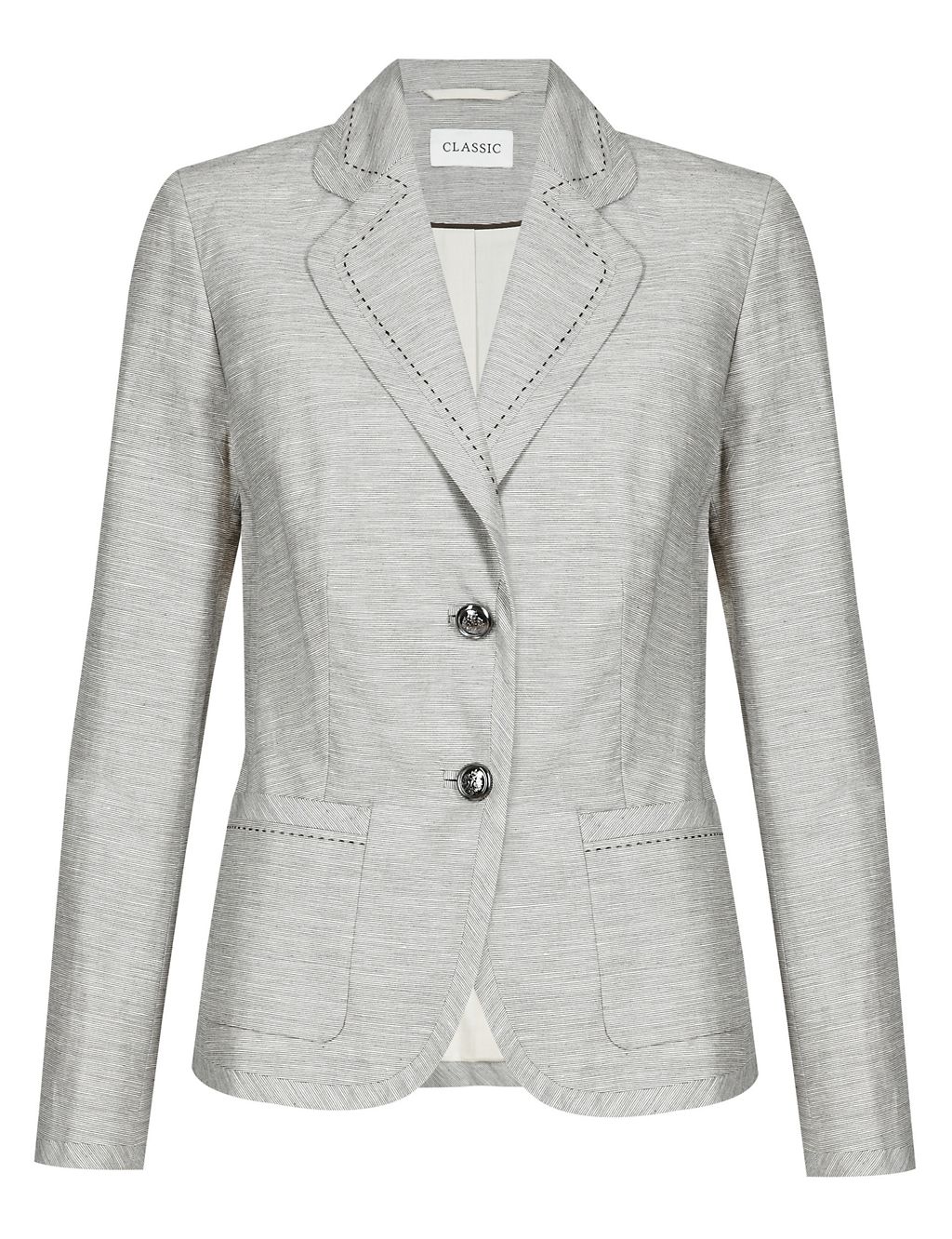 Striped Blazer with Linen 6 of 7