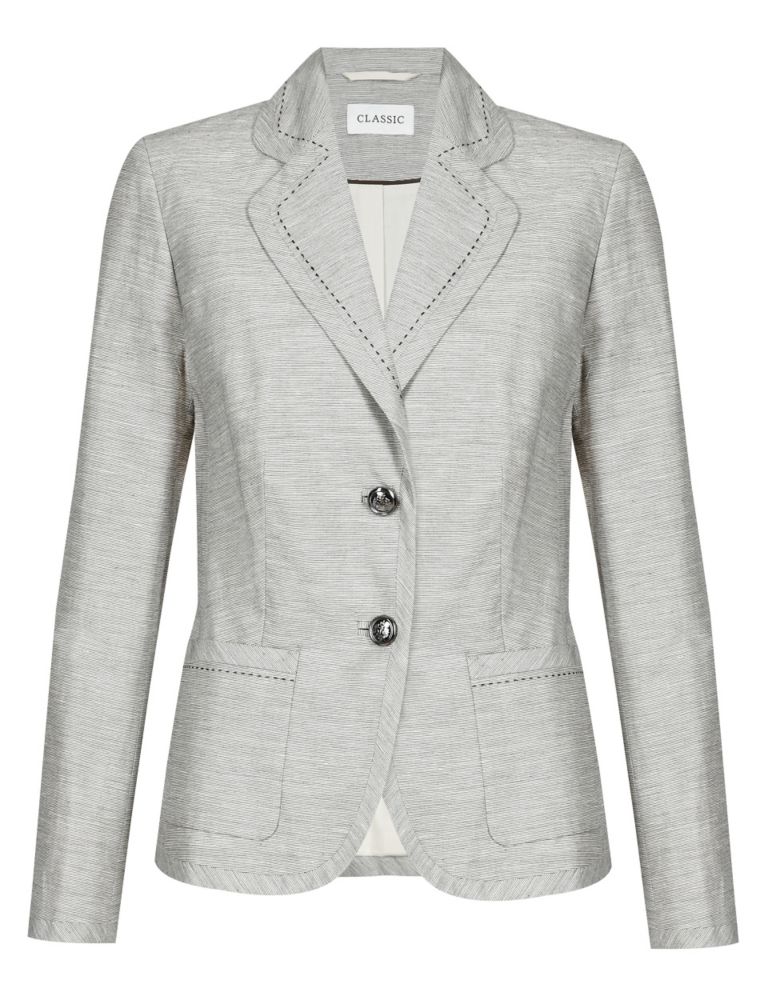 Striped Blazer with Linen 4 of 7