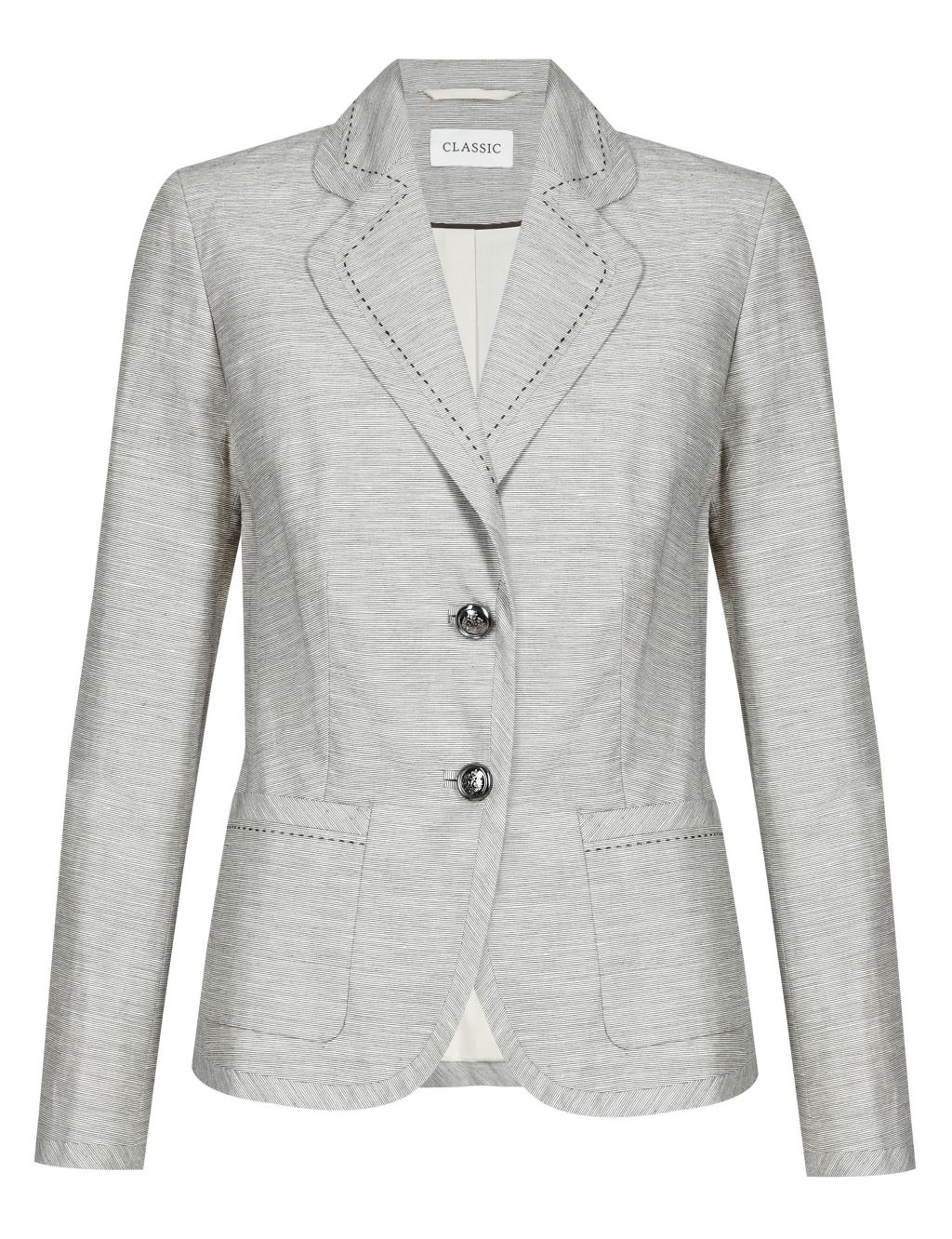Striped Blazer with Linen 6 of 7