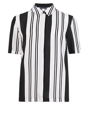 Striped Boxy Shirt Image 2 of 4