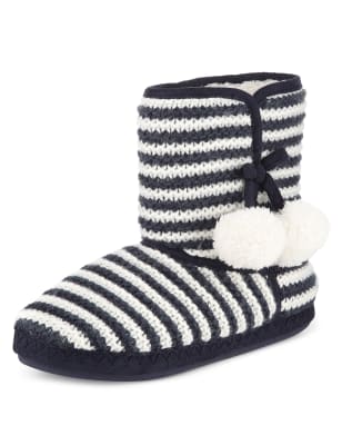 Striped slipper boots new arrivals