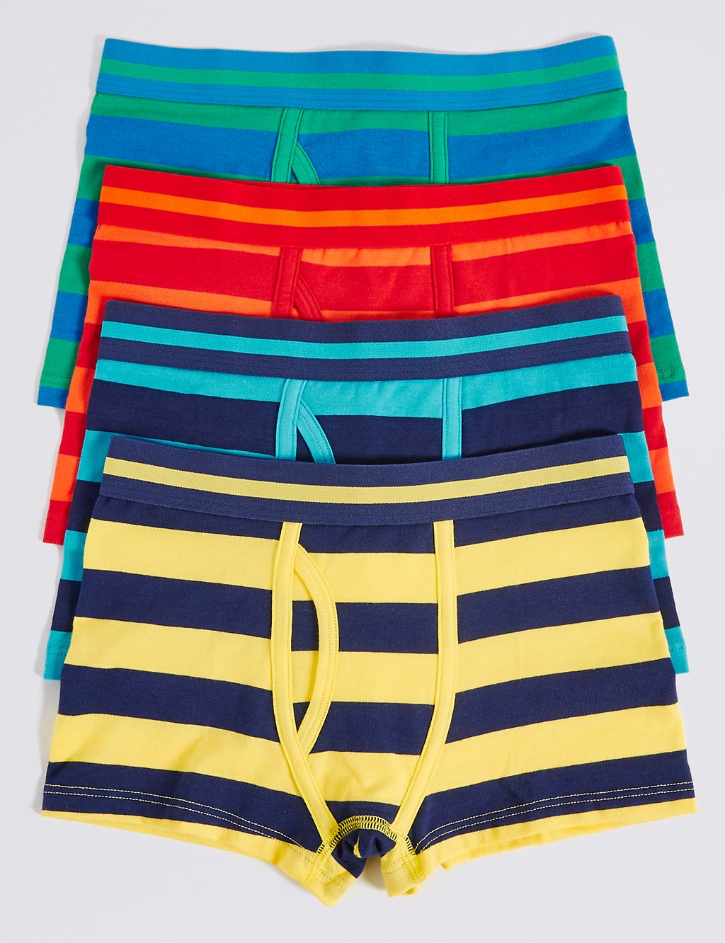 Striped Cotton Trunks with Stretch (2-16 Years) 1 of 2