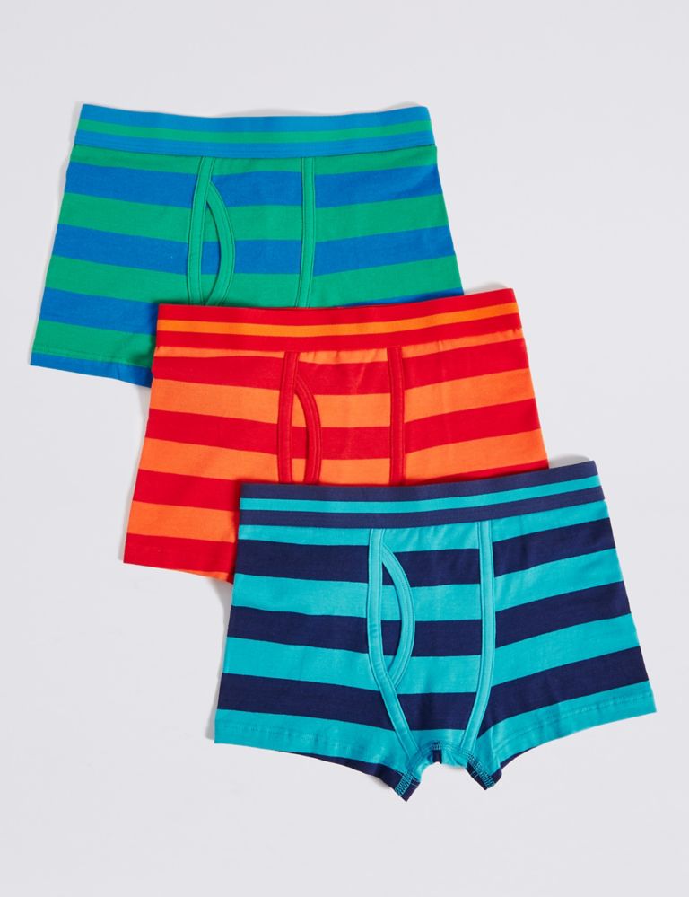 Striped Cotton Trunks with Stretch (2-16 Years) 2 of 2