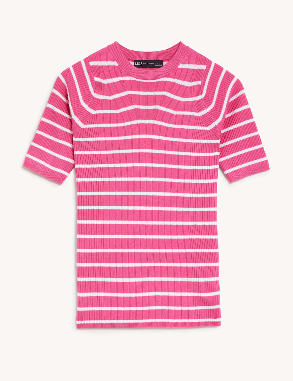 Striped Crew Neck Knitted Top 2 of 6
