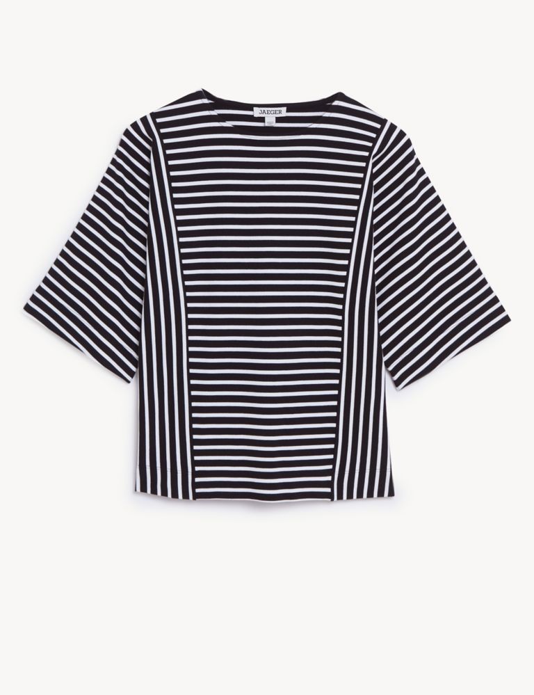 Striped Crew Neck Short Sleeve Top 2 of 6