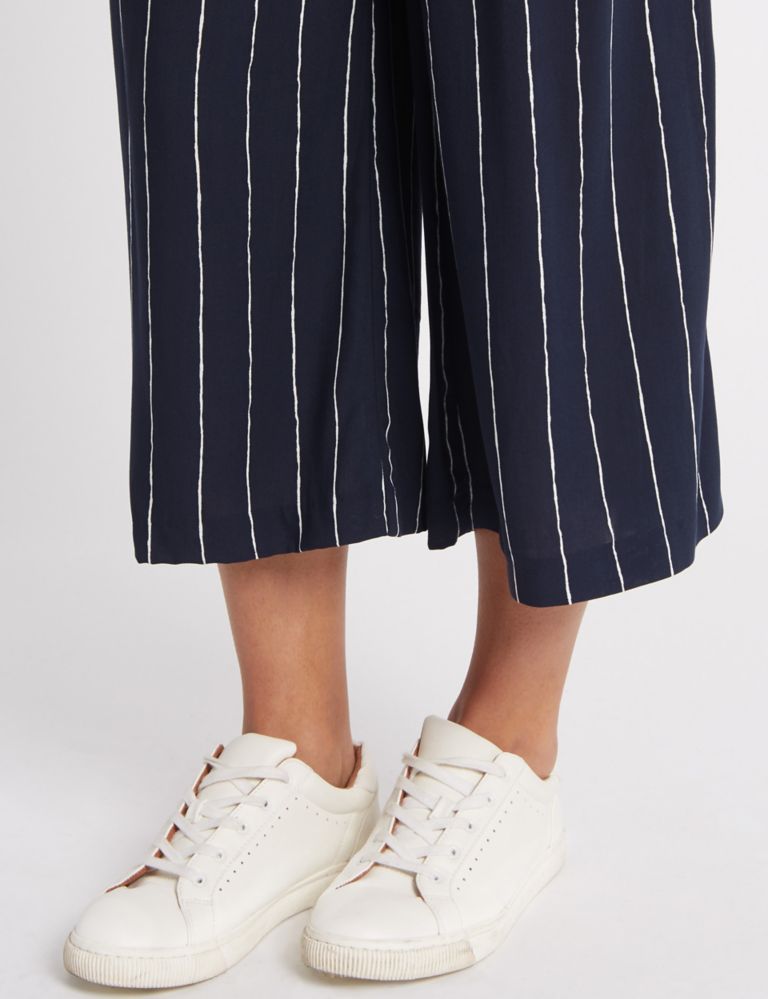 Striped Cropped Wide Leg Trousers 6 of 6