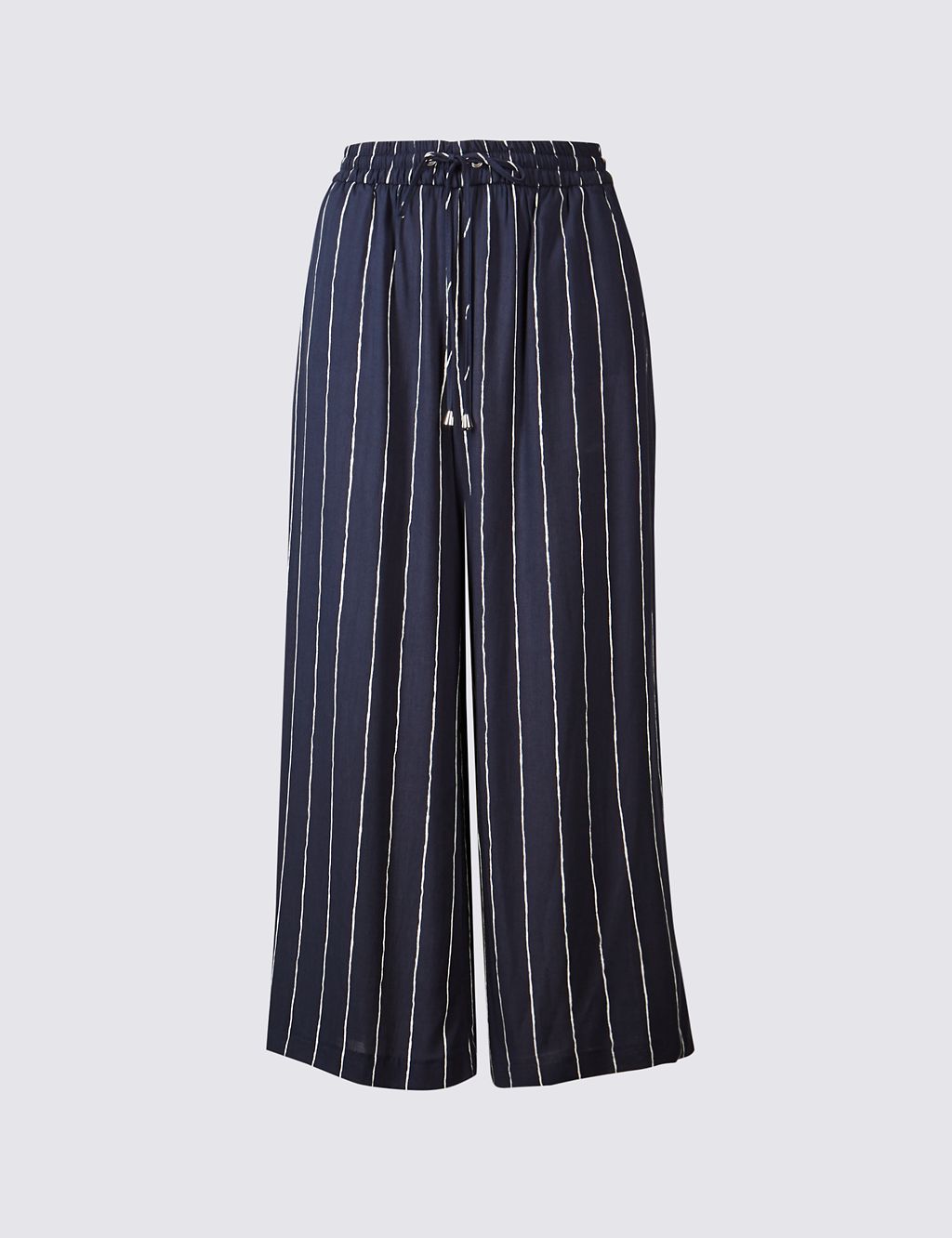 Striped Cropped Wide Leg Trousers 1 of 6