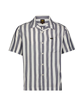 Striped Cuban Collar Shirt Image 2 of 6