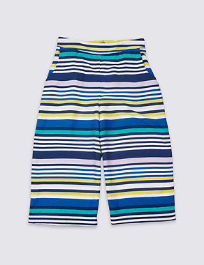 Striped Culottes Trousers with StayNEW™ (3-14 Years) Image 2 of 4
