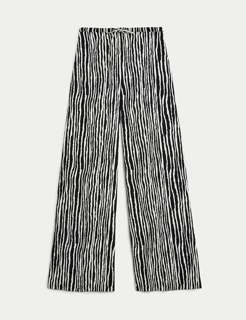 Striped Drawstring Wide Leg Trousers 1 of 5