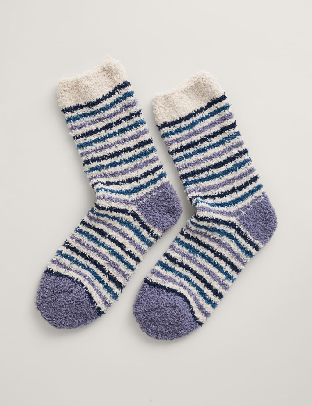Striped Fluffy Socks Seasalt Cornwall M&S