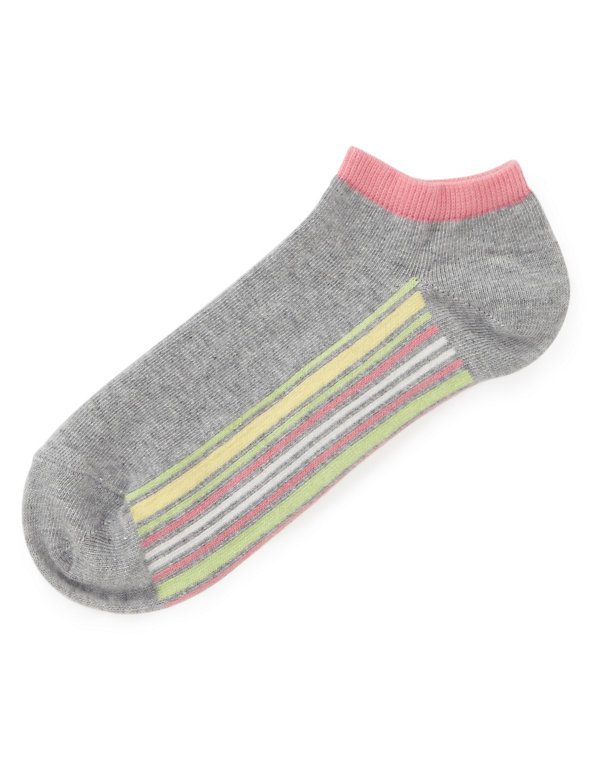 Striped Footbed Trainer Liner™ Socks Image 1 of 1