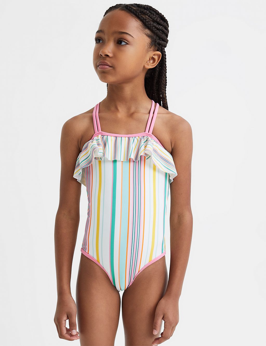 Striped Frill Swimsuit (4-13 Yrs) 2 of 5