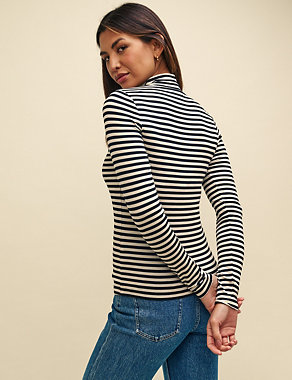 Striped High Neck Top Image 2 of 5
