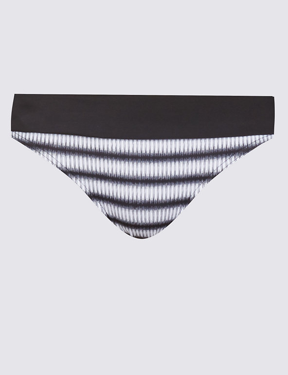 Striped Hipster Bikini Bottoms with Chlorine Resistant Image 1 of 2