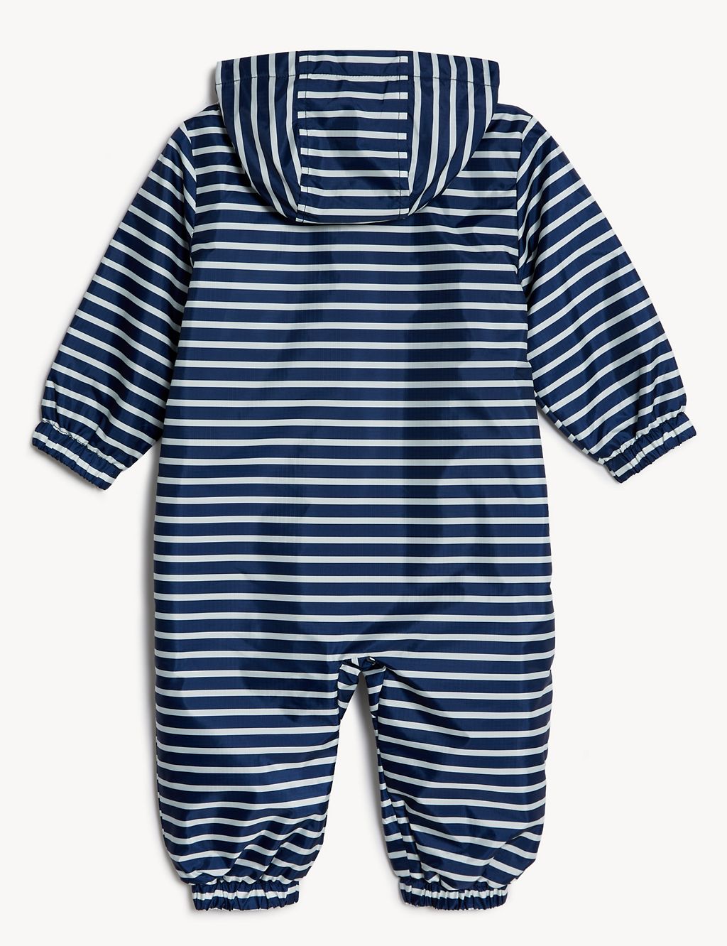 Striped Hooded Puddlesuit (0-3 Yrs) 1 of 3