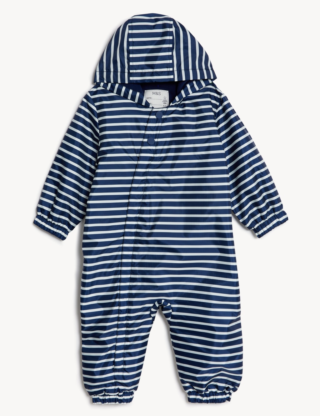 Striped Hooded Puddlesuit (0-3 Yrs) 3 of 3