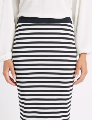 Jersey skirt outlet stripe