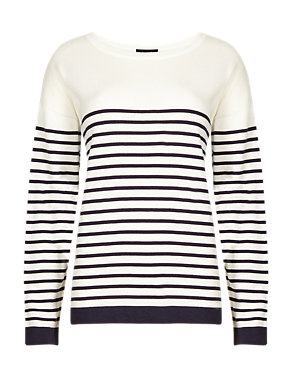 Striped Jumper with Modal Image 2 of 4