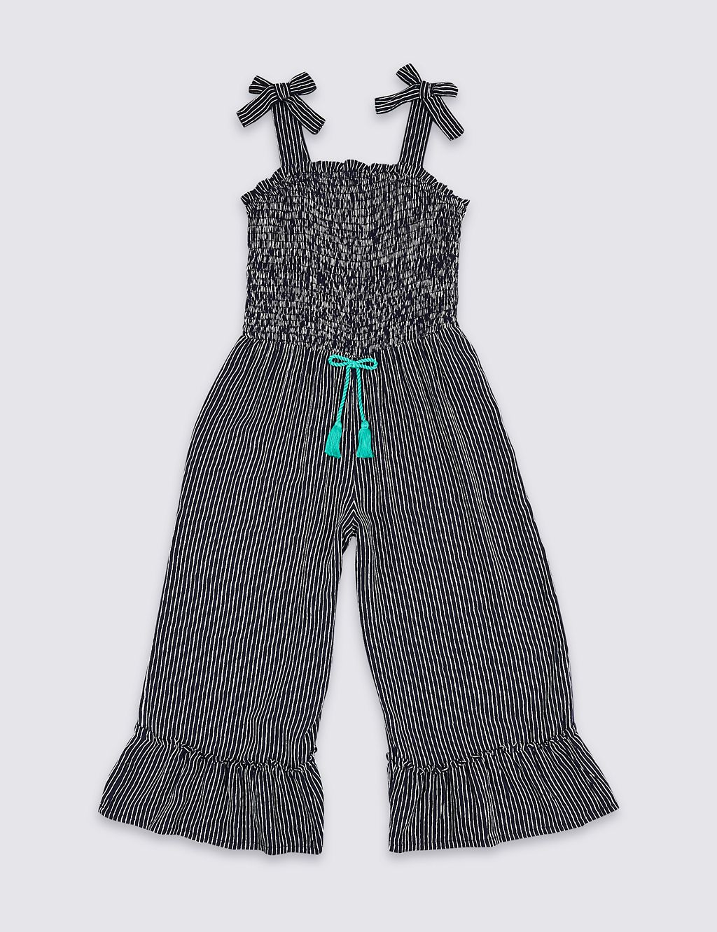 Striped Jumpsuit with Tassel cord (3-16 Years) 1 of 4
