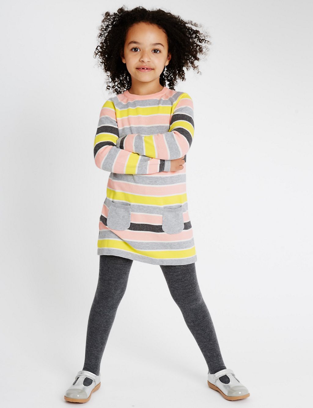 Striped Knit Dress with Tights (1-7 Years) 3 of 5