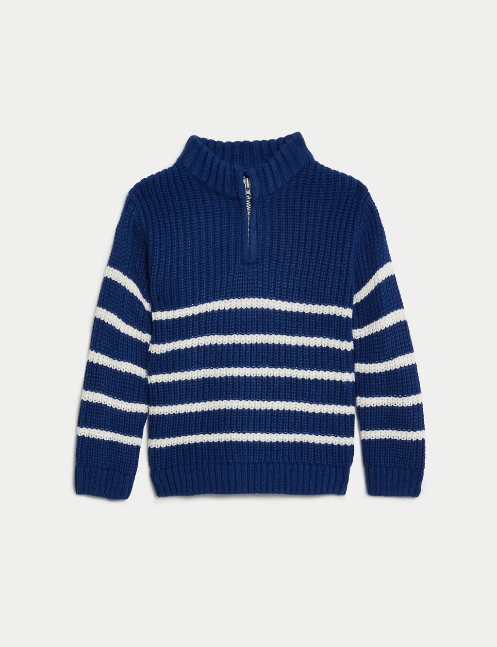 Striped Knitted Half Zip Jumper (0-3 Yrs) 3 of 3