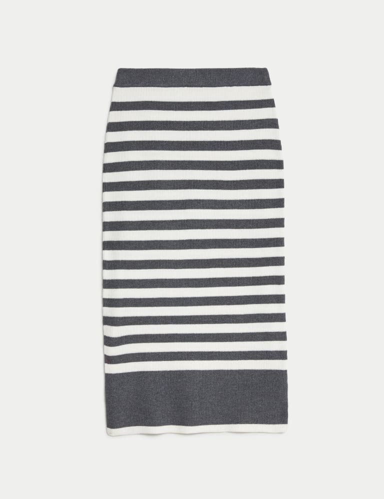 Striped Knitted Midi Skirt M S Collection M S